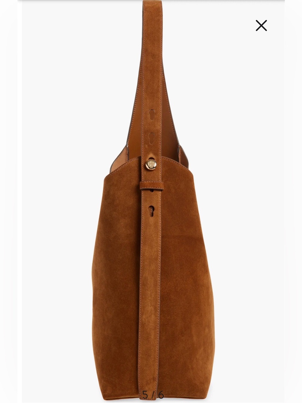 Tory Burch Women's Suede Hobo Bag in Cognac Brown - Picture 3 of 12